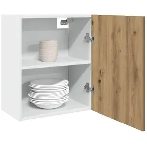 Comparateur de prix : vidaXL Armoires suspendues 2 pcs chêne artisanal bois d'ingénierie