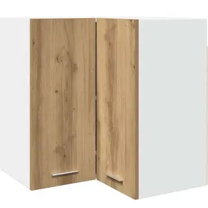 vidaXL Armoire d'angle suspendue chêne artisanal bois d'ingénierie pas cher