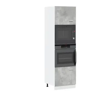 Vidaxl - Armoire à micro-ondes 'Lyon' Gris béton 60x57x207 cm Aggloméré