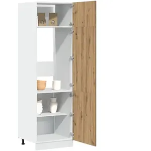 Comparateur de prix : Vidaxl - Armoire de réfrigérateur chêne artisanal 60x57x207 cm