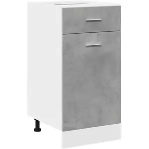 Comparateur de prix : vidaXL Armoire de plancher à tiroir Gris béton 40x46x81,5 cm Aggloméré