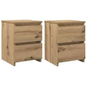 Comparateur de prix : vidaXL Tables de chevet 2 pcs chêne artisanal bois d'ingénierie