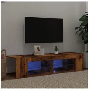 Vidaxl - Meuble tv avec lumières led vieux bois bois d'ingénierie