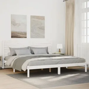 vidaXL Cadre de lit extra long sans matelas 180x210 cm bois massif 3309304 pas cher