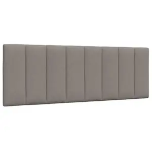 vidaXL Vidaxl Coussin De Tête De Lit Taupe 120 Cm Tissu pas cher