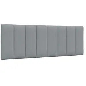 vidaXL Vidaxl Coussin De Tête De Lit Gris Clair 140 Cm Tissu pas cher