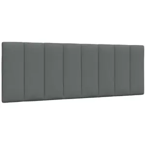 vidaXL Vidaxl Coussin De Tête De Lit Gris Foncé 140 Cm Tissu pas cher