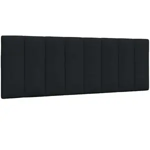 vidaXL Vidaxl Coussin De Tête De Lit Noir 140 Cm Tissu pas cher