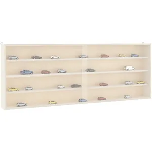 vidaXL Vitrine de collection en bois avec portes 100x8,5x37 cm 4017388 pas cher