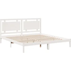 vidaXL Cadre de lit extra long sans matelas 200x220 cm bois massif pas cher
