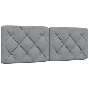 vidaXL Vidaxl Coussin De Tête De Lit Gris Clair 120 Cm Tissu pas cher