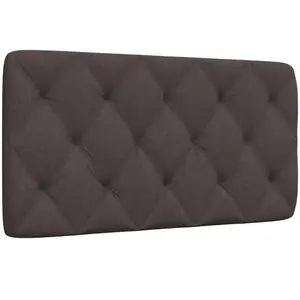 vidaXL Vidaxl Coussin De Tête De Lit Marron Foncé 100 Cm Tissu pas cher