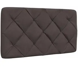vidaXL Vidaxl Coussin De Tête De Lit Marron Foncé 90 Cm Tissu pas cher