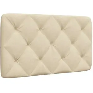 vidaXL Vidaxl Coussin De Tête De Lit Crème 90 Cm Tissu pas cher