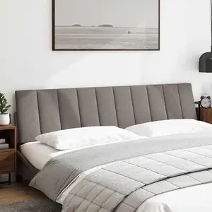 vidaXL Vidaxl Coussin De Tête De Lit Taupe 200 Cm Tissu pas cher
