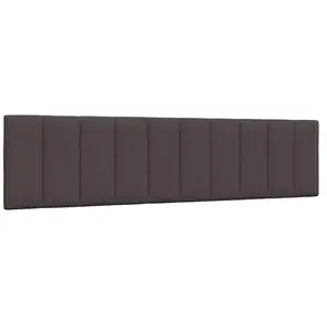 vidaXL Vidaxl Coussin De Tête De Lit Marron Foncé 200 Cm Tissu pas cher