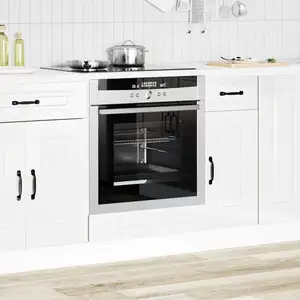 vidaXL Armoire à four Kalmar blanc brillant bois d'ingénierie pas cher