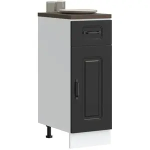 vidaXL Armoire de cuisine Kalmar noir bois d'ingénierie pas cher