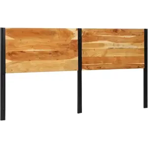 Vidaxl tête de lit 200 cm bois massif d'acacia et fer pas cher
