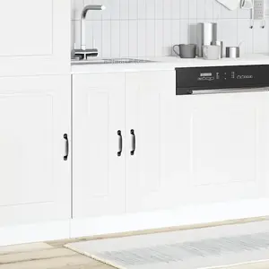 vidaXL Meuble bas pour évier Kalmar blanc 60x46x81,5cm bois ingénierie pas cher