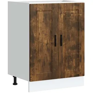 vidaXL Armoire de cuisine Porto chêne fumé bois d'ingénierie pas cher