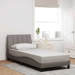vidaXL Vidaxl Cadre De Lit Sans Matelas Taupe 90x190 Cm Tissu pas cher