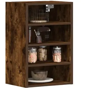 vidaXL Armoire suspendue chêne fumé 40x29,5x60 cm bois d'ingénierie pas cher