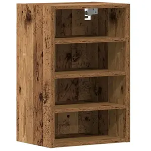 vidaXL Armoire suspendue vieux bois 40x29,5x60 cm bois d'ingénierie pas cher