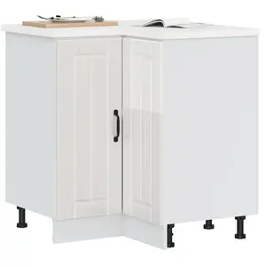 Comparateur de prix : vidaXL Armoire d'angle de cuisine Lucca blanc brillant bois ingénierie
