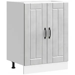 Vidaxl - Meuble de base de lavabo Lucca gris béton bois ingénierie pas cher