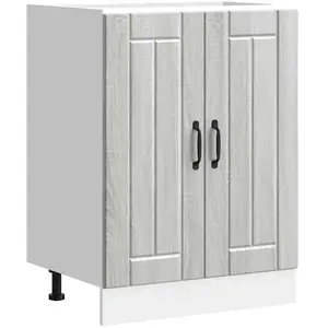 Comparateur de prix : Vidaxl - Meuble de base de lavabo Lucca sonoma gris bois d'ingénierie