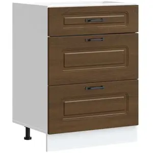 Armoire de cuisine Kalmar chêne marron bois d'ingénierie Vidaxl pas cher