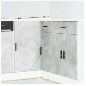vidaXL Meuble bas du lavabo gris béton bois d'ingénierie