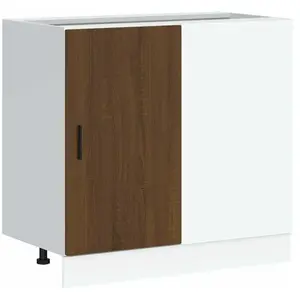 vidaXL Meuble bas du lavabo chêne marron bois d'ingénierie pas cher