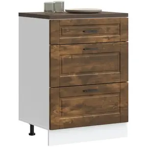 vidaXL Armoire de cuisine Porto chêne fumé bois d'ingénierie pas cher