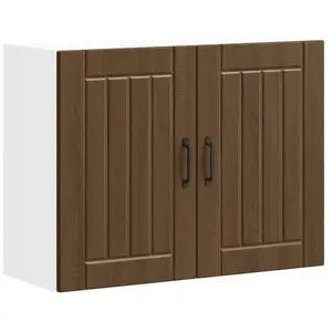 vidaXL Armoire murale de cuisine Lucca chêne marron bois ingénierie