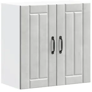 Vidaxl - Armoire murale de cuisine Lucca gris béton bois ingénierie