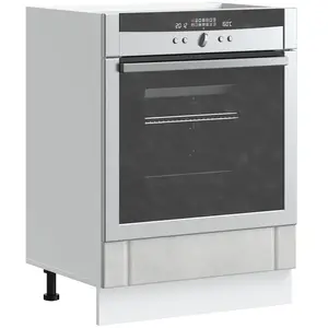 Vidaxl - Armoire de four Lucca gris béton bois ingénierie pas cher