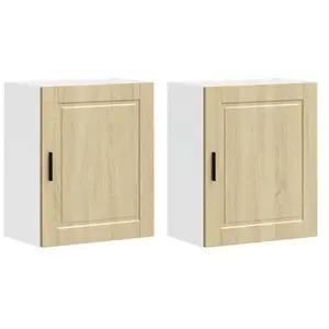 Comparateur de prix : vidaXL Vidaxl Armoires Murales De Cuisine 2 Pcs Porto Chêne Sonoma