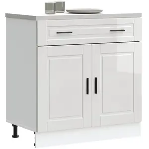 Comparateur de prix : vidaXL Armoire de cuisine Porto blanc brillant bois ingénierie