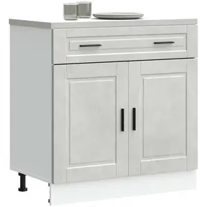 vidaXL Armoire de cuisine Porto gris béton bois d'ingénierie pas cher