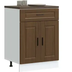 vidaXL Armoire de cuisine Porto chêne marron bois d'ingénierie pas cher