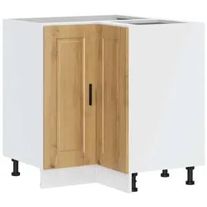 Vidaxl - Armoire d'angle de cuisine Porto chêne artisanal pas cher