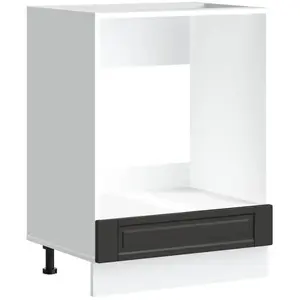 Vidaxl - Armoire à four Porto noir bois d'ingénierie pas cher