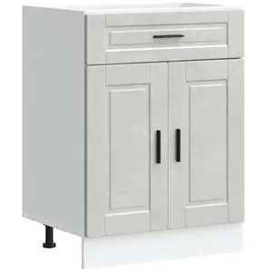 vidaXL Armoire de cuisine Porto gris béton bois d'ingénierie pas cher