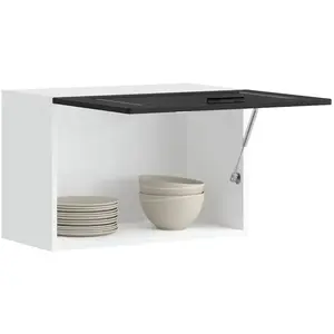 vidaXL Armoire murale de cuisine Porto noir bois d'ingénierie pas cher