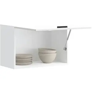 vidaXL Armoire murale de cuisine Porto blanc brillant bois ingénierie