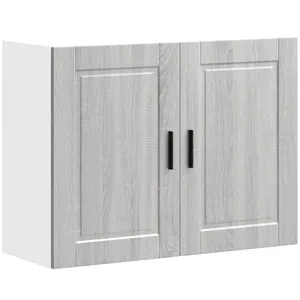Armoire murale de cuisine Porto sonoma gris bois d'ingénierie Vidaxl pas cher
