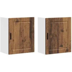 Comparateur de prix : vidaXL Vidaxl Armoires Murales De Cuisine 2 Pcs Porto Vieux Bois