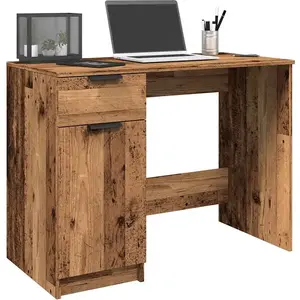 Bureau vieux bois 100x50x75 cm bois d'ingénierie vidaXL pas cher